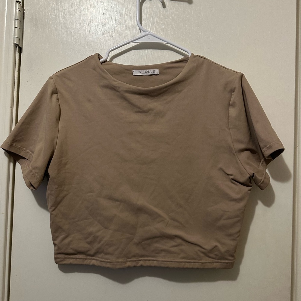 Amazon Tan Crop Top